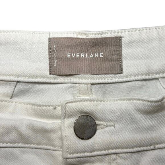 Everlane White Denim High Rise 3-inch Inseam Short Size 6 - Picture 2 of 3